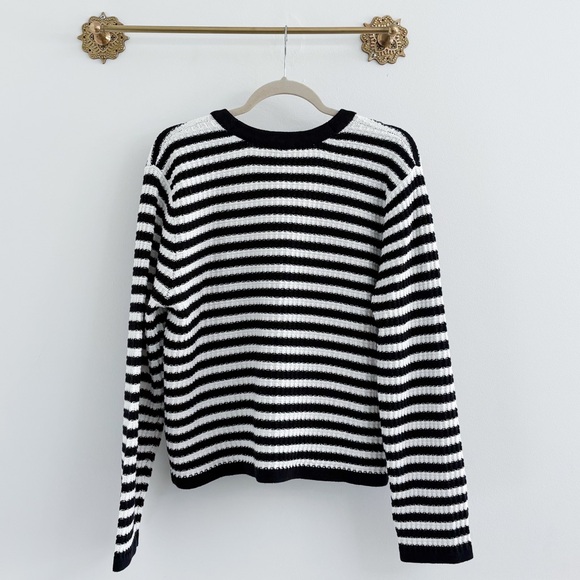 On 34th Cotton Stripe Cardigan Large - Picture 5 of 5